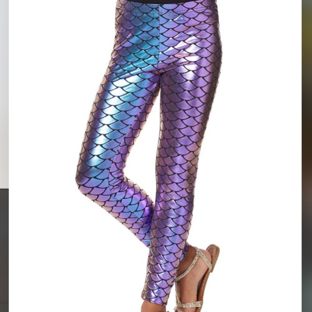 Spirit Halloween Shiny Mermaid Leggings